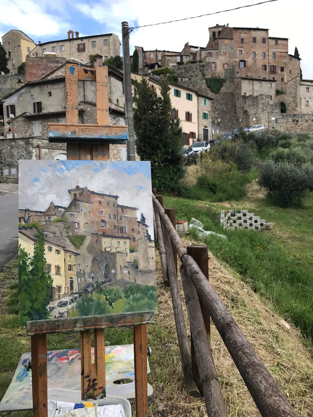 Capturing the jumbled nature of medieval architecture. Soft light and broken stonework | Original oil painting by Rupert Denyer